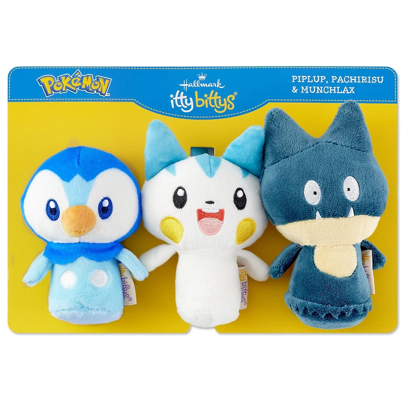 itty bittys® Pokémon Piplup, Munchlax, and Pachirisu Plush, Set of 3 for only USD 26.99 | Hallmark