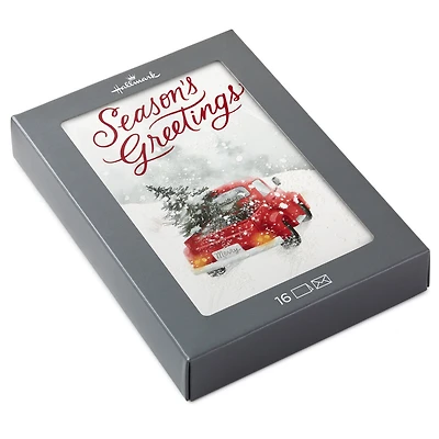 Vintage Red Truck and Tree Boxed Christmas Cards, Pack of 16 for only USD 15.49 | Hallmark