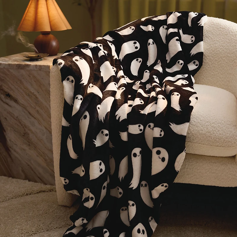 Grinning Ghosts Throw Blanket, 50x60 for only USD 12.49 | Hallmark