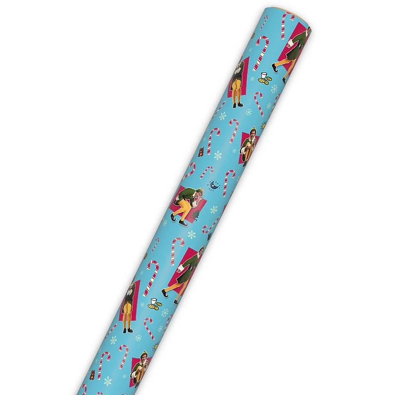 Elf Buddy the Elf™ Poses on Blue Christmas Wrapping Paper Roll, 25 sq. ft. for only USD 4.99 | Hallmark