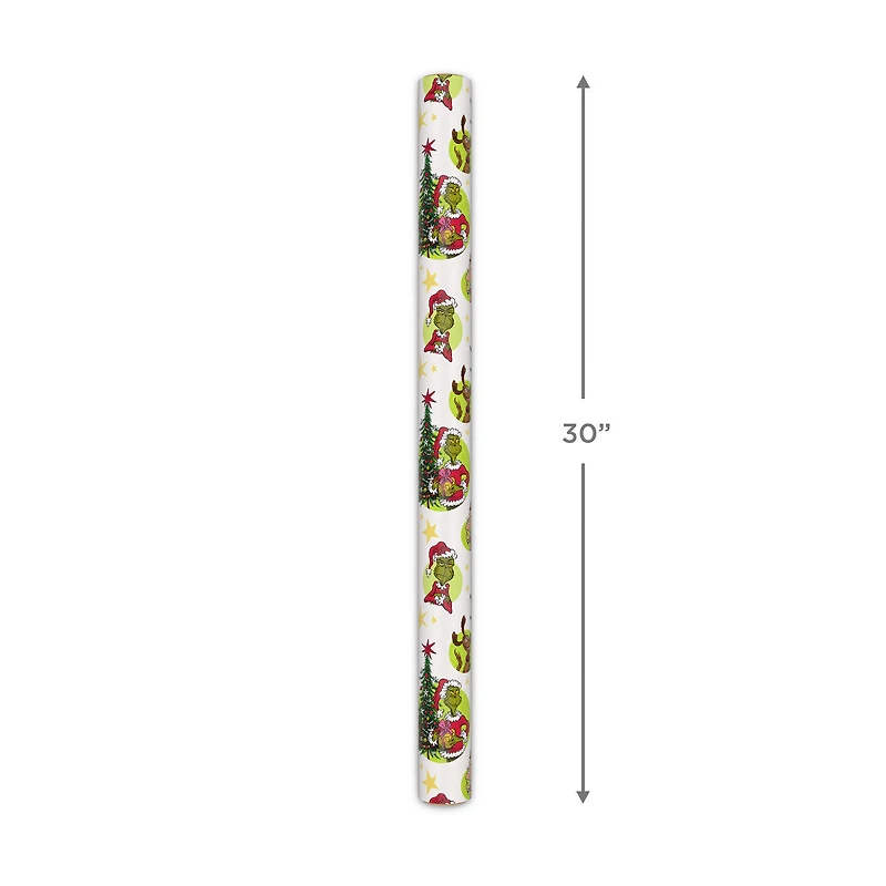 Dr. Seuss's How the Grinch Stole Christmas!™ Grinch Vignettes on White Wrapping Paper Roll, 25 sq. ft. for only USD 4.99 | Hallmark