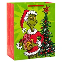 13" Dr. Seuss's How the Grinch Stole Christmas!™ Grinch With Present Large Christmas Gift Bag for only USD 4.49 | Hallmark