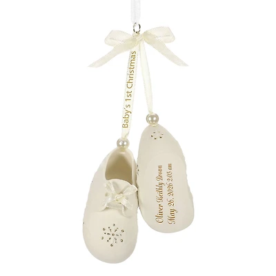 Baby’s First Christmas Booties Porcelain Personalized Ornament, Custom Text for only USD 34.99 | Hallmark