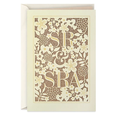 Floral Mr. and Mrs. Spanish-Language Wedding Card for Couple for only USD 6.99 | Hallmark