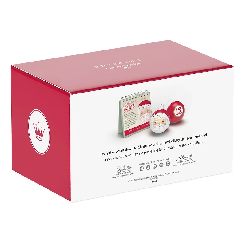 The North Pole's Countdown to Christmas Ornaments and Book Set for only USD 49.99 | Hallmark