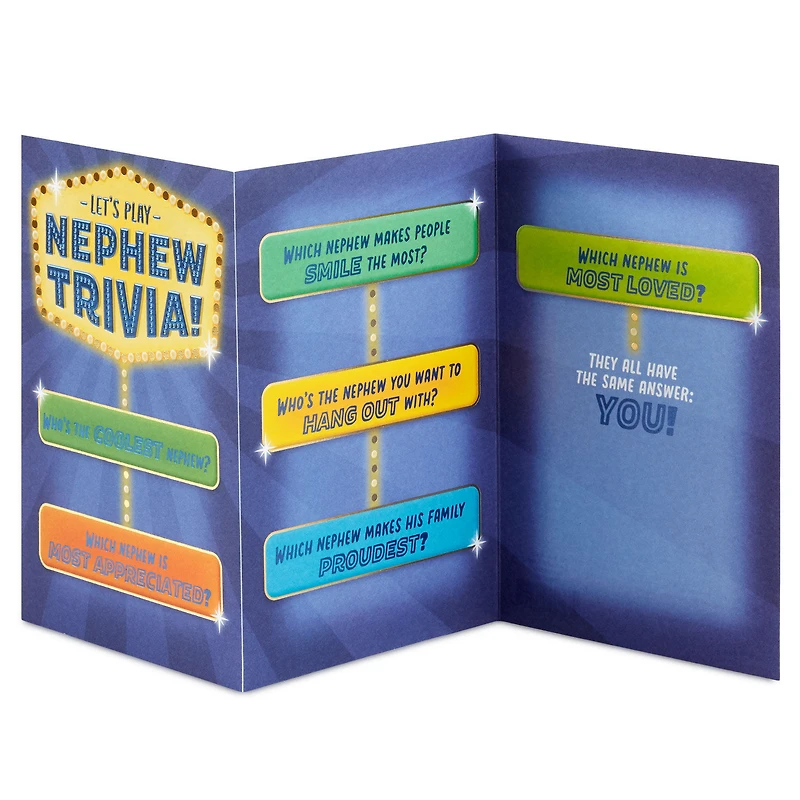 Nephew Trivia Birthday Card for only USD 4.59 | Hallmark
