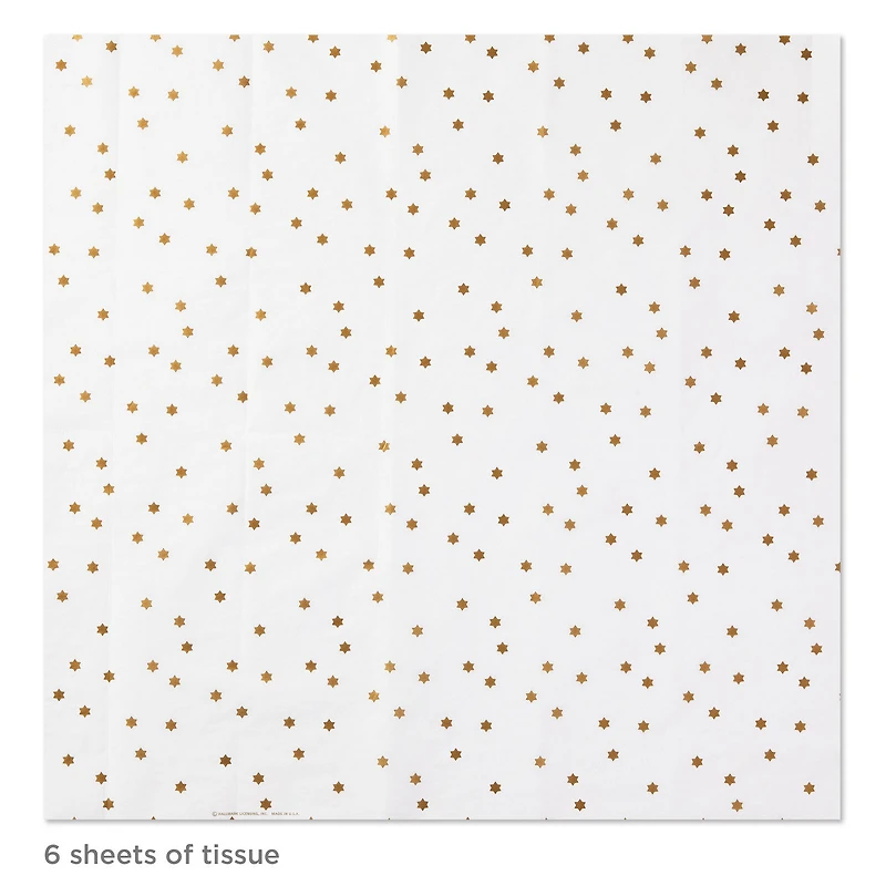 Gold Stars of David on White Hanukkah Tissue Paper, 6 sheets for only USD 1.99 | Hallmark