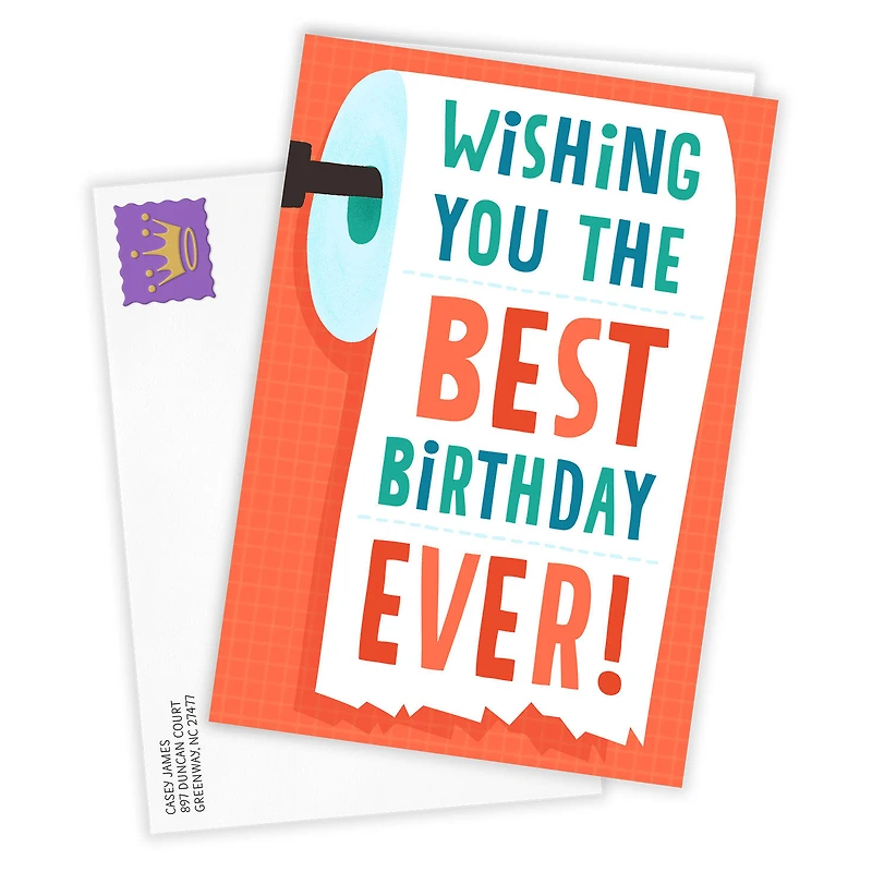 Solid #2 Toilet Humor Funny Custom Birthday Card for only USD 4.99 | Hallmark