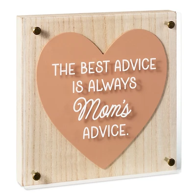 Mom's Best Advice Layered Square Quote Sign, 8x8 for only USD 28.99 | Hallmark
