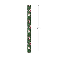 Retro Christmas Friends on Green Wrapping Paper Roll, 35 sq. ft. for only USD 4.99 | Hallmark