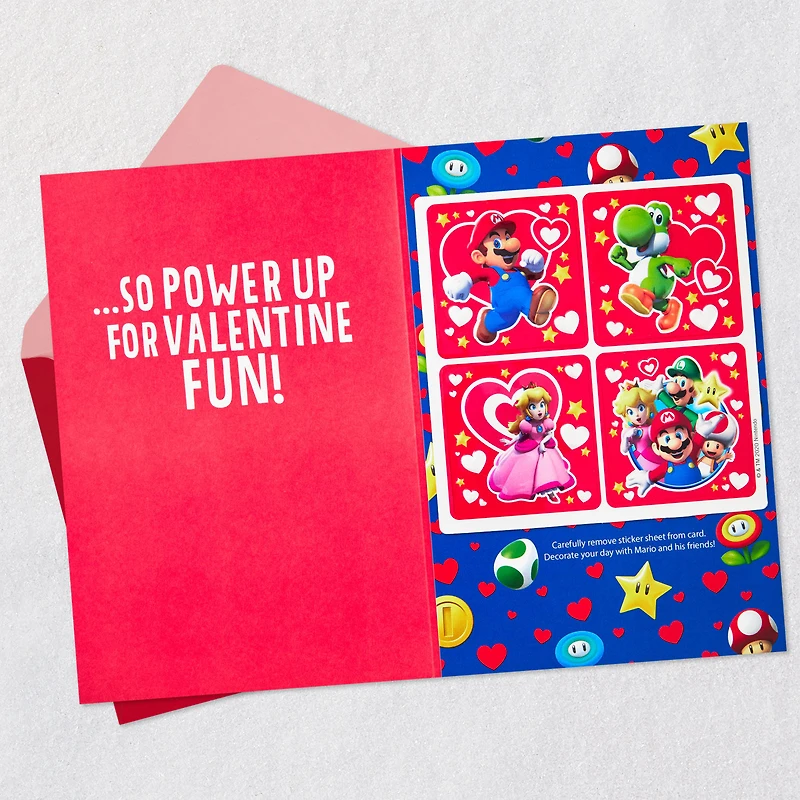 Nintendo Super Mario™ Valentine's Day Card With Puffy Stickers for only USD 5.99 | Hallmark
