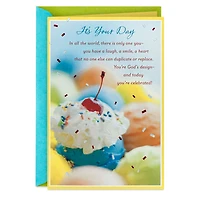 Only One You Ice Cream Scoops Religious Birthday Card for only USD 5.59 | Hallmark