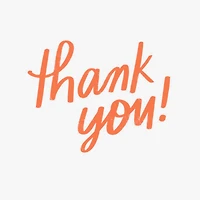 Orange and Yellow Word Bubble Thank You Card for only USD 2.99 | Hallmark