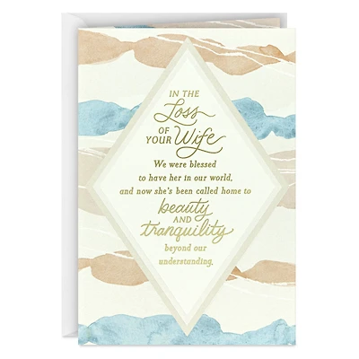 She Is Held in Infinite Love Sympathy Card for Loss of Wife for only USD 4.99 | Hallmark