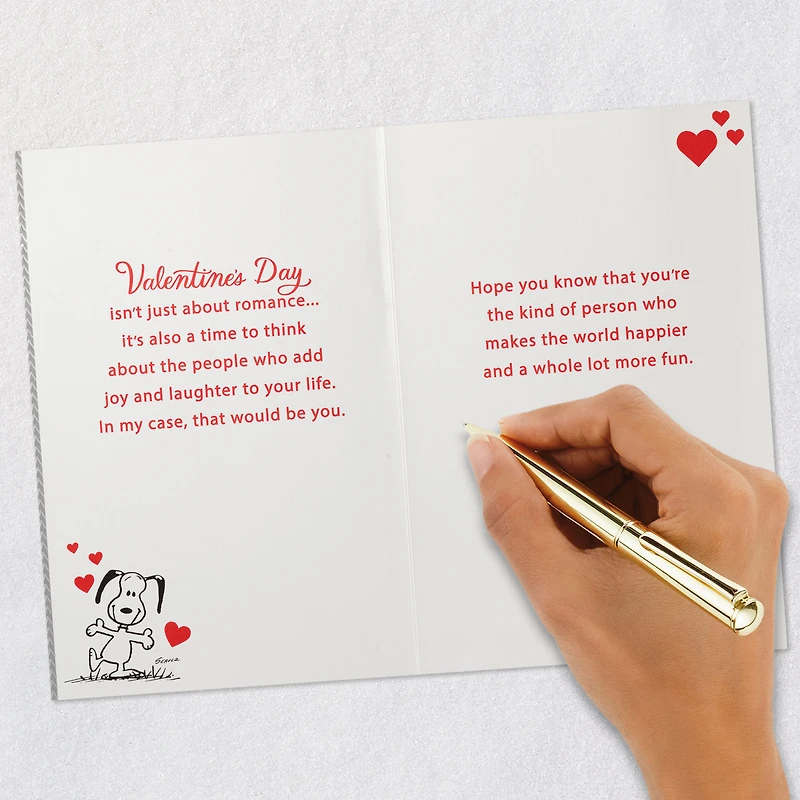 Peanuts® You Add Joy and Laughter to My Life Valentine's Day Card for only USD 6.99 | Hallmark