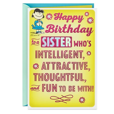 Peanuts® Lucy Fun and Intelligent Sister Funny Birthday Card for only USD 4.99 | Hallmark