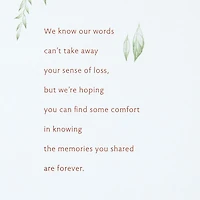 Our Thoughts Are With You Sympathy Card From Us for only USD 5.99 | Hallmark