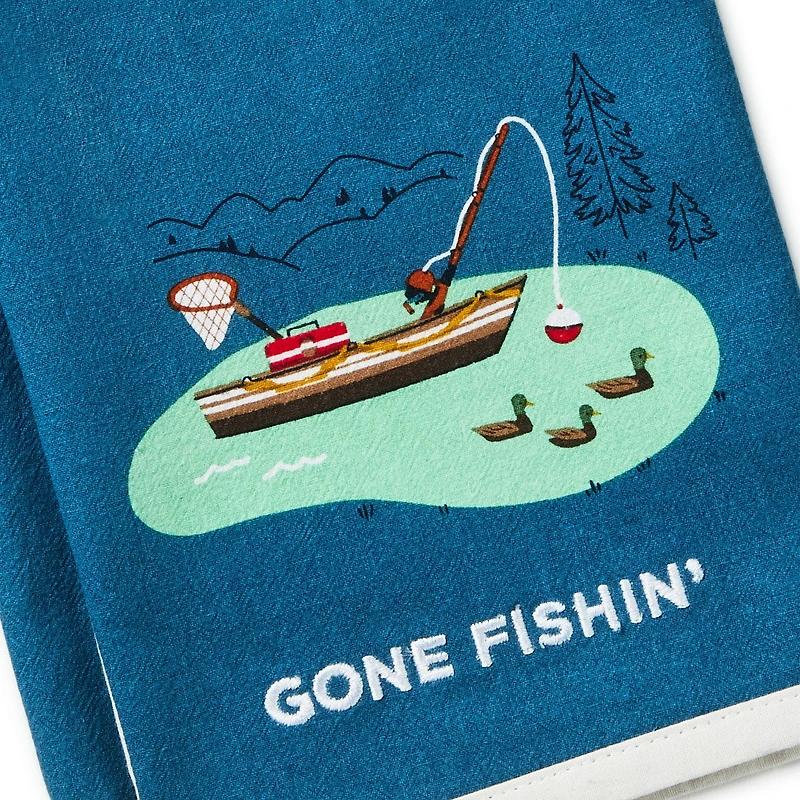 Gone Fishing Tea Towel, 18x26 for only USD 14.99 | Hallmark
