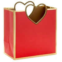 7.7" Gold Heart Handle Medium Red Square Gift Bag for only USD 6.99 | Hallmark
