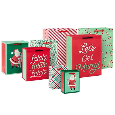 Let's Get Merry 8-Pack Assortment Christmas Gift Bag Bundle for only USD 15.49 | Hallmark