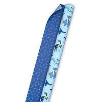Dinos With Yarmulkes/Star of David Pattern Reversible Wrapping Paper Roll, 30 sq. ft. for only USD 4.99 | Hallmark