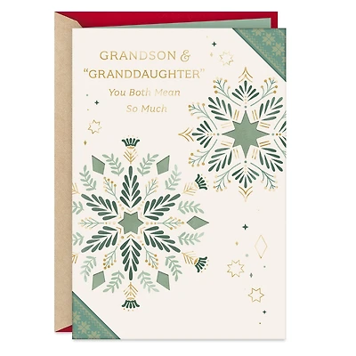 Memorable Moments and Time to Share Christmas Card for Grandson and "Granddaughter" for only USD 3.99 | Hallmark