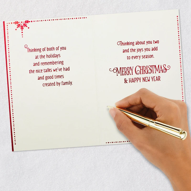 Thinking of the Joys You Add to the Season Christmas Card for Granddaughter and Husband for only USD 5.59 | Hallmark