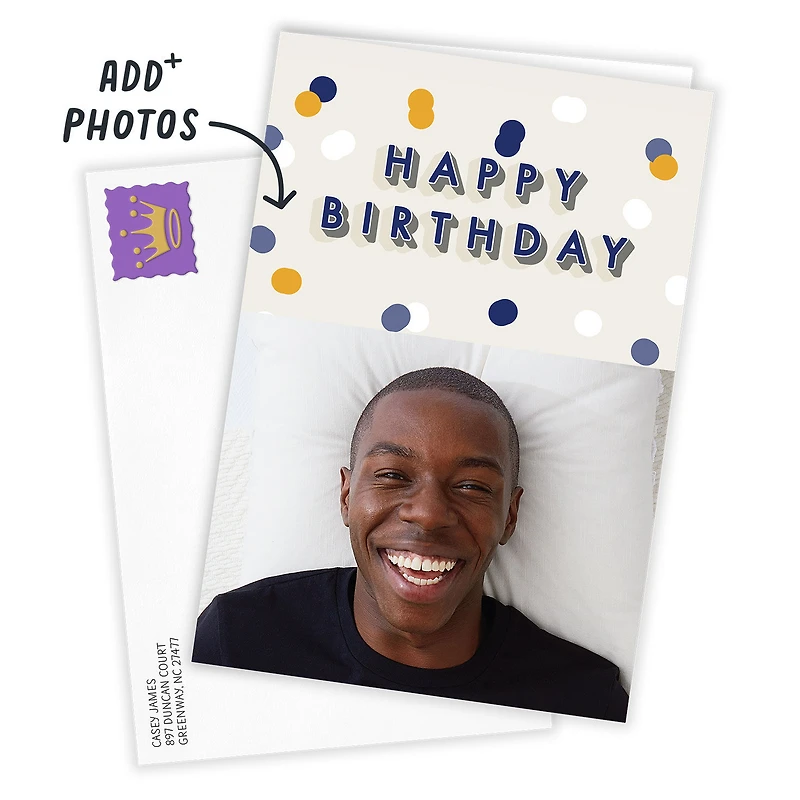 Personalized Happy Birthday Confetti Photo Card for only USD 4.99 | Hallmark