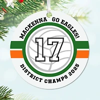 Volleyball Round Metal Personalized Ornament, Custom Text for only USD 17.99 | Hallmark