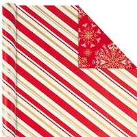 Red and Gold 3-Pack Reversible Christmas Wrapping Paper, 120 sq. ft. for only USD 16.99 | Hallmark