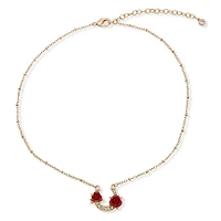 Kentucky Roses Gold Metal Necklace With Crystal Horseshoe and Roses Pendant for only USD 20.00 | Hallmark