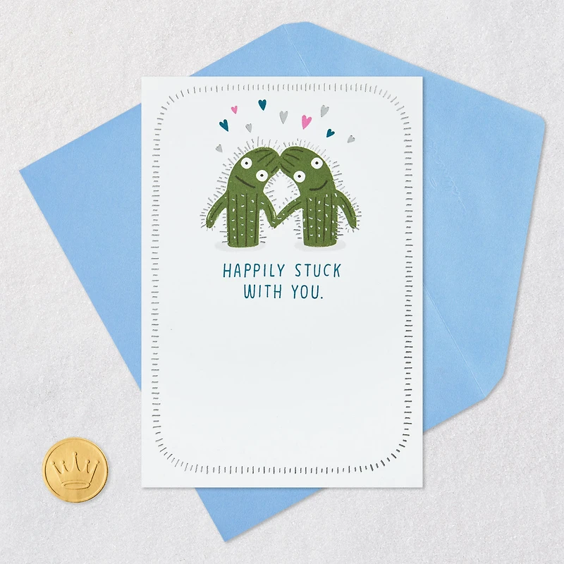 Cactus Happily Stuck With You Funny Anniversary Card for only USD 4.49 | Hallmark