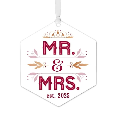 Mr. & Mrs. Metal Personalized Ornament, Custom Text for only USD 17.99 | Hallmark