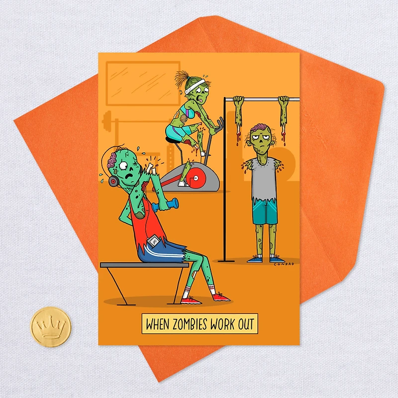 Zombies at the Gym Funny Halloween Card for only USD 3.49 | Hallmark
