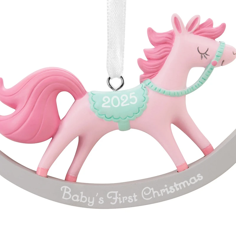 Baby Girl's First Christmas Rocking Horse 2025 Hallmark Ornament for only USD 14.99 | Hallmark