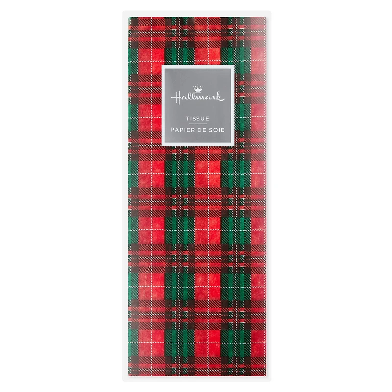 Red and Green Christmas Plaid Tissue Paper, 6 sheets for only USD 1.99 | Hallmark