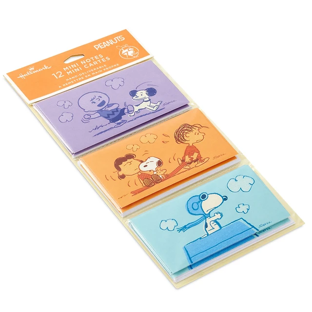 Peanuts® 75th Anniversary Nostalgic Scenes Assorted Blank Mini Note Cards, Pack of 12 for only USD 8.99 | Hallmark