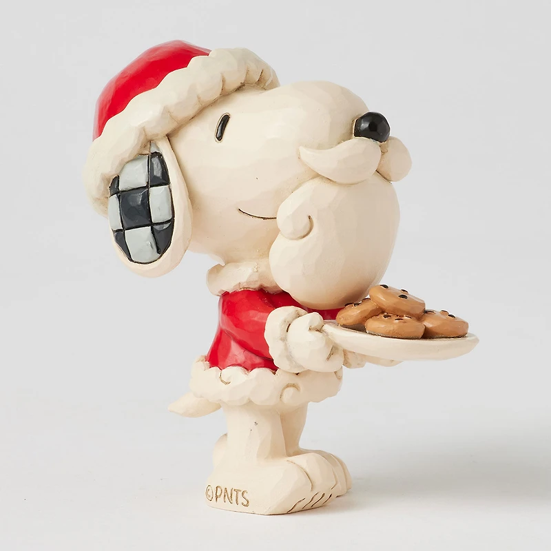 Jim Shore Peanuts Snoopy Santa With Cookie Plate Mini Figurine, 3.3" for only USD 29.99 | Hallmark