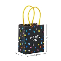 4" "Party On" Mini Treat Bags With Handles, Pack of 4 for only USD 4.99 | Hallmark
