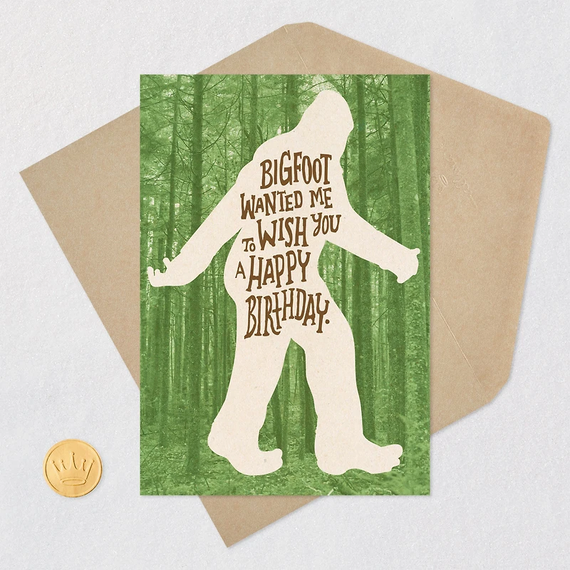 Bigfoot Wishes Funny Birthday Card for only USD 3.99 | Hallmark