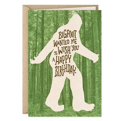 Bigfoot Wishes Funny Birthday Card for only USD 3.99 | Hallmark