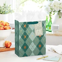 13" Sage Argyle Large Father's Day Gift Bag for only USD 5.49 | Hallmark