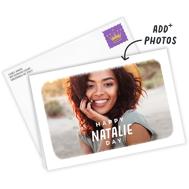 White Frame Happy Horizontal Custom Card for only USD 4.99 | Hallmark