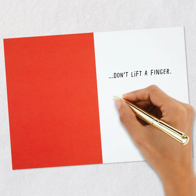 Don't Lift a Finger Dinosaur at Gym Funny Birthday Card for only USD 3.99 | Hallmark