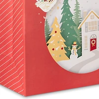 10.4" Santa's Sleigh Over House Shadow Box Large Square Christmas Gift Bag for only USD 9.99 | Hallmark