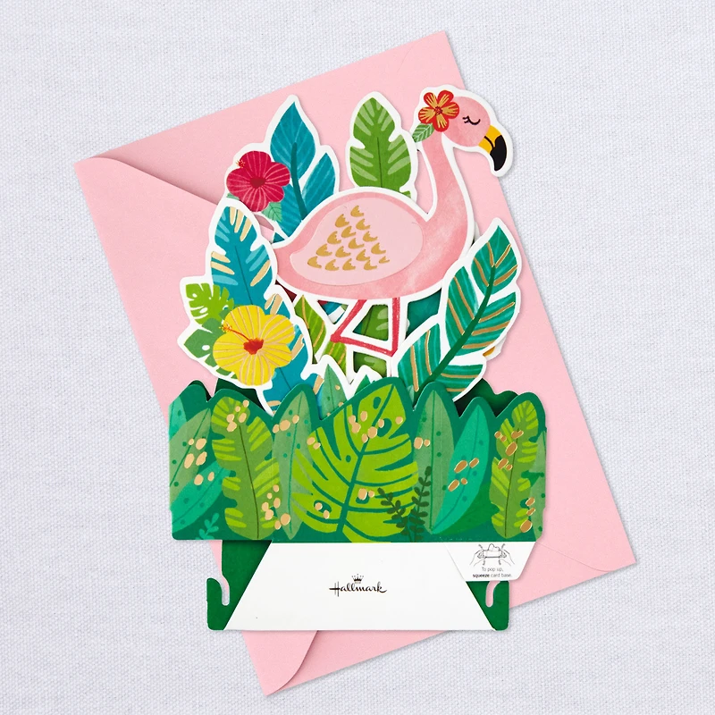 Sunny Hello Flamingo 3D Pop-Up Hello Card for only USD 5.99 | Hallmark