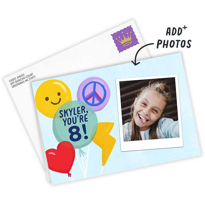 Personalized Balloons Celebration Photo Card for only USD 4.99 | Hallmark