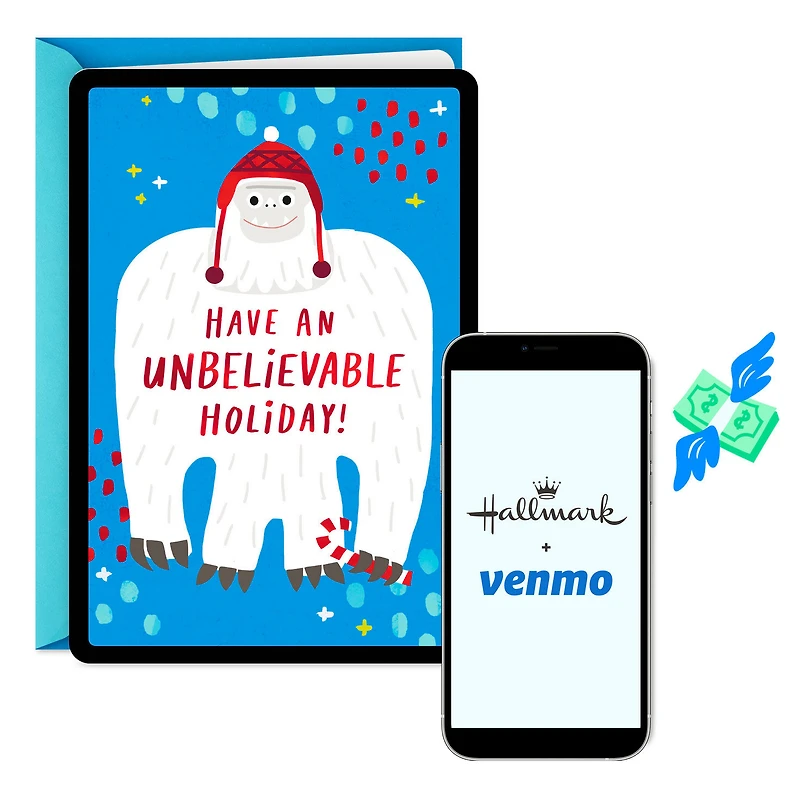 Happiest Holidays Yeti Venmo Holiday Card for only USD 4.99 | Hallmark