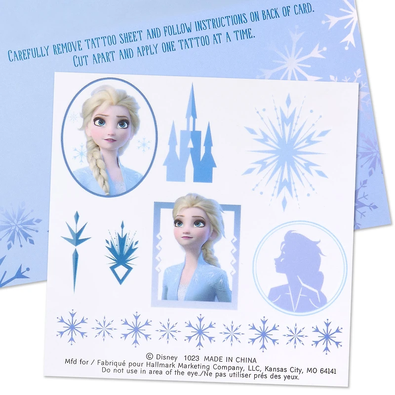 Disney Frozen 2 Elsa Magical Journey Birthday Card With Temporary Tattoos for only USD 6.99 | Hallmark
