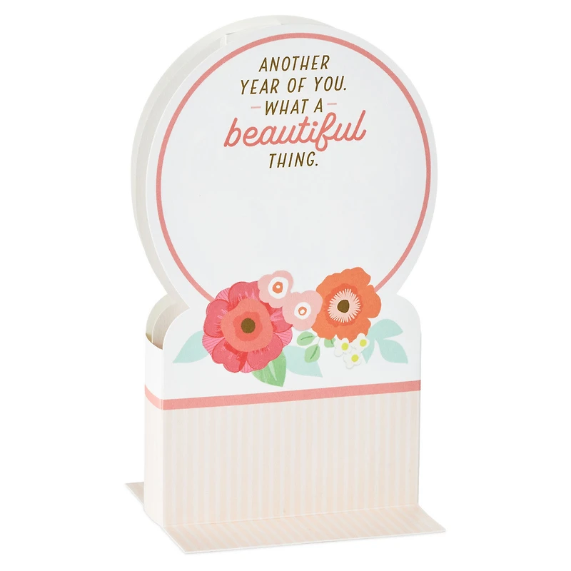 Happy Birthday Floral Snow Globe Musical 3D Pop-Up Birthday Card With Motion for only USD 12.99 | Hallmark